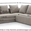 Narożnik modułowy Castellina L-kształtny 255 cm większy beżowy w tkaninie boucle prawostronny