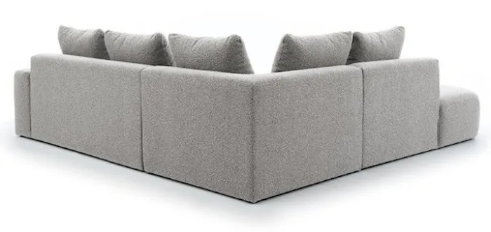 Narożnik modułowy Castellina L-kształtny 255 cm większy szary w tkaninie boucle lewostronny