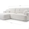 Narożnik z funkcją spania Fuerro L-kształtny lewostronny z pojemnikiem jasnobrązowy plecionka hydrofobowy