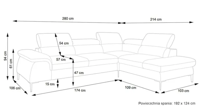 Narożnik z funkcją spania Naverro L-kształtny z pojemnikiem jasnobeżowy velvet hydrofobowy lewostronny