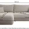 Narożnik z funkcją spania Ovo L-kształtny szary welur z pojemnikiem w tkaninie łatwoczyszczącej lewostronny