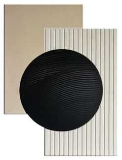 Obraz akustyczny Form 120x90 cm czarno-beżowy
