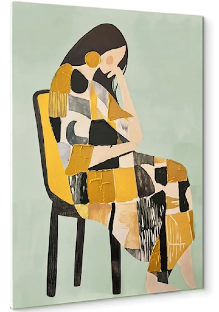 Obraz Penelope 100x70 cm z ręcznie malowanymi elementami
