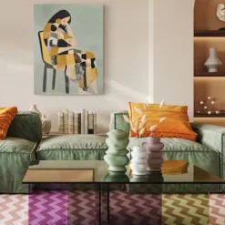 Obraz Penelope 100x70 cm z ręcznie malowanymi elementami