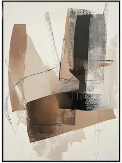Obraz w czarnej ramie Diffused 70x50 cm