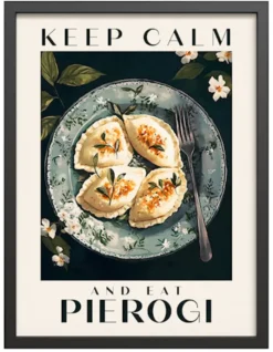 Obraz w czarnej ramie Pierogies 40x30 cm