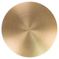 Okrągły stolik kawowy Prossan 41 cm metalowy w kolorze mosiądzu