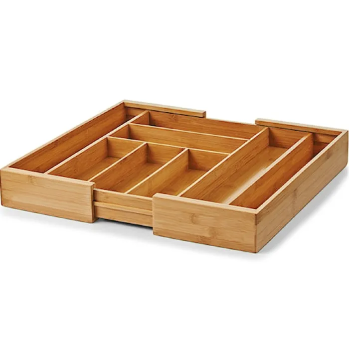 Organizer do szuflady Wondle regulowany z bambusa 35-58x43,6 cm