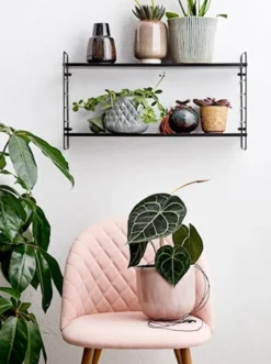 Półka ścienna Bloomingville Ardara 65 cm czarna