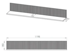 Półka wisząca Dunea 120 cm kaszmir