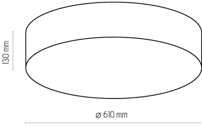 Plafon Harnalls średnica 60 cm beżowy