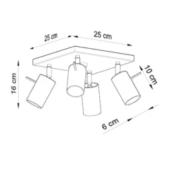 Plafon Ring 4 chrom