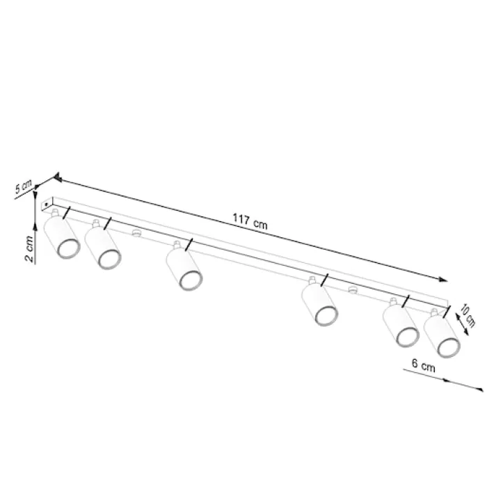 Plafon Ring 6L ochra czerwona
