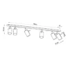 Plafon Ring 6L szary