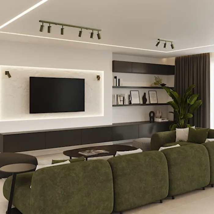 Plafon Ring 3L zielony oliwkowy