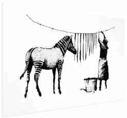 Plakat Banksy Pranie zebry 90x60 cm
