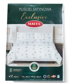Pościel satynowa Exclusive delikatna łąka 200x160 cm z dwiema poszewkami na poduszkę 80x70 cm