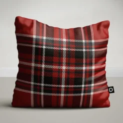 Poduszka dekoracyjna Classic 40x40 cm czerwona krata