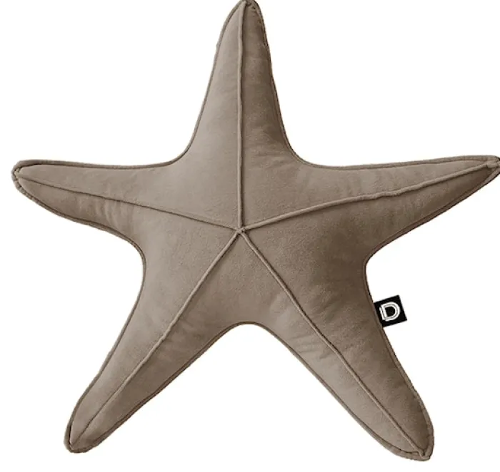 Poduszka dekoracyjna Velvet 43 cm rozgwiazda jasny brąz