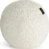 Poduszka-piłeczka Bukla średnica 24 cm kremowa