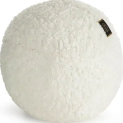 Poduszka-piłeczka Bukla średnica 24 cm kremowa