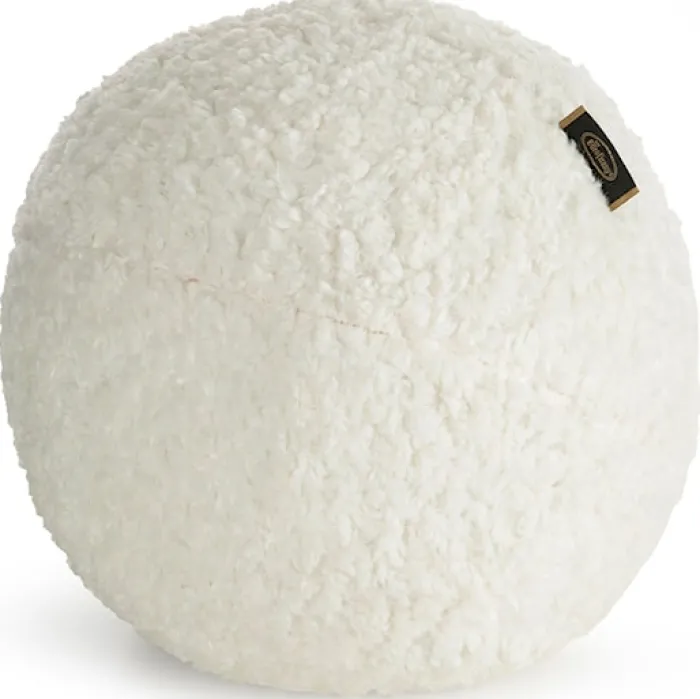 Poduszka-piłeczka Bukla średnica 24 cm kremowa