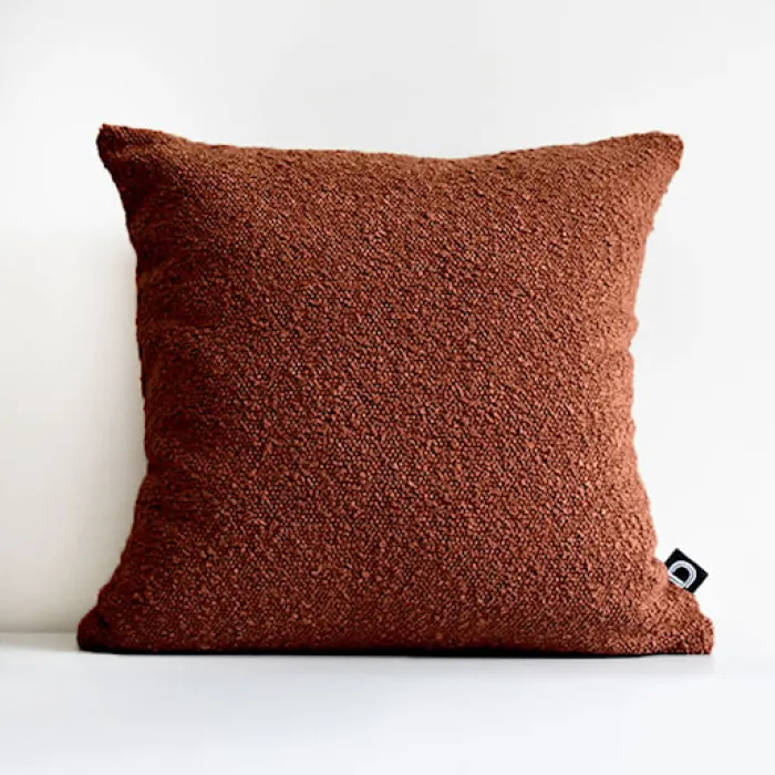 Poszewka Boucle 40x40 cm rdzawobrązowa