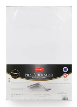 Prześcieradło jersey z lycrą Herrentz gumą na materac 200x90 cm białe