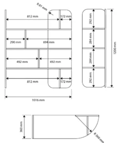 Regał Contle 102 cm niski dąb olejowany