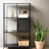 Regał metalowy Maurre 138 cm czarny