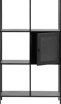 Regał metalowy Maurre 138 cm czarny