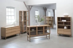 Regał na książki Fozier dąb naturalny