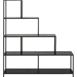 Regał na książki Seaford 135 cm czarny jesion
