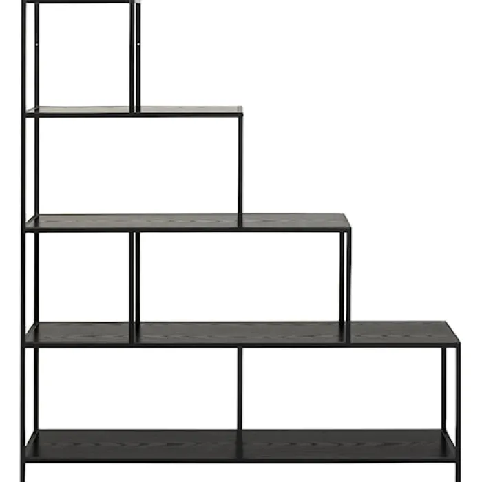 Regał na książki Seaford 135 cm czarny jesion