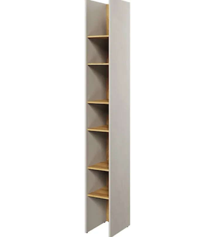 Regał na książki Teen Flex 27 cm Silk flou / hikora naturalna