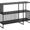 Regał niski metalowy Velook 83 cm czarny