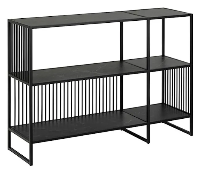 Regał niski metalowy Velook 83 cm czarny