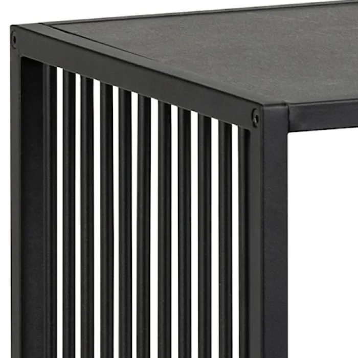 Regał niski metalowy Velook 83 cm czarny