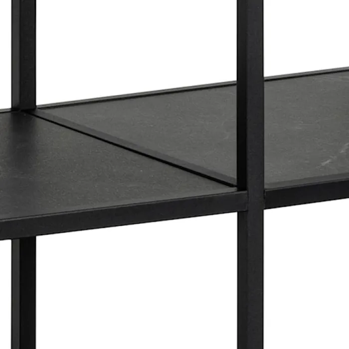 Regał niski metalowy Velook 83 cm czarny