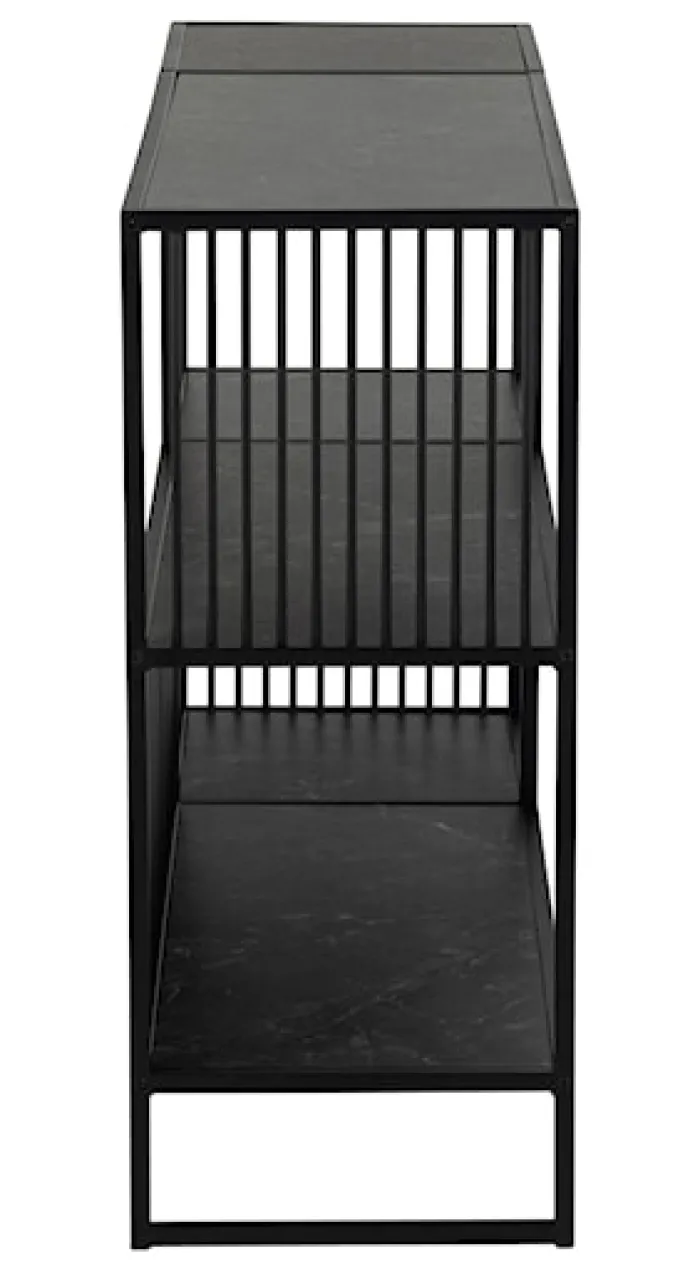 Regał niski metalowy Velook 83 cm czarny