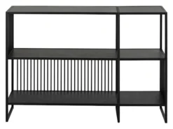 Regał niski metalowy Velook 83 cm czarny