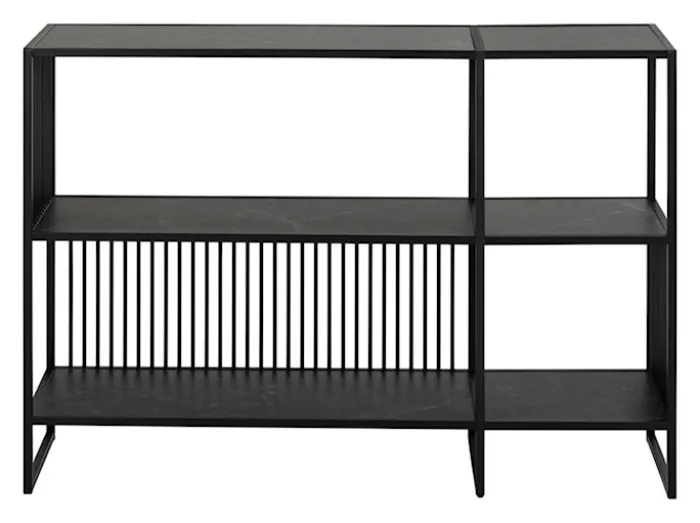 Regał niski metalowy Velook 83 cm czarny