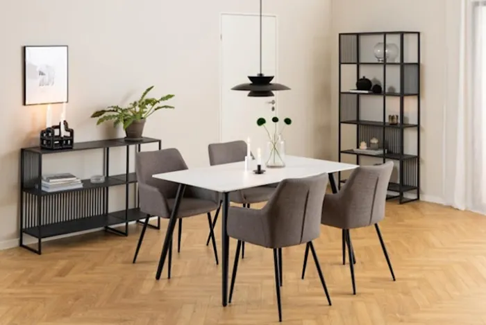 Regał niski metalowy Velook 83 cm czarny