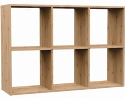 Regał otwarty Malax z sześcioma półkami 110 cm dąb artisan