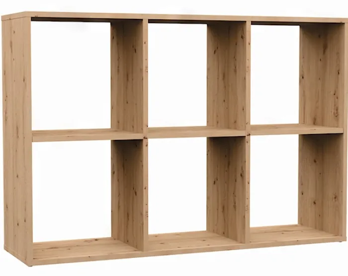 Regał otwarty Malax z sześcioma półkami 110 cm dąb artisan