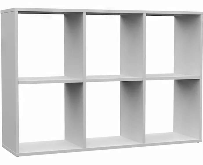 Regał otwarty Malax z sześcioma półkami 110 cm biały