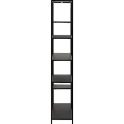 Regał otwarty metalowy Seaford niesymetryczny 165 cm czarny