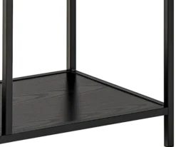 Regał Seaford 77 cm czarny z dwiema szufladami
