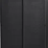 Regał Sonaves 140 cm metalowy z przesuwnymi drzwiami czarny
