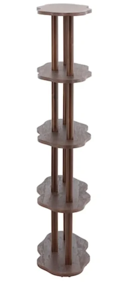 Regał Vorenne 105 cm z czterema półkami orzech